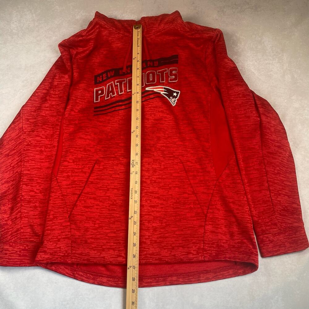 NFL TEAM APPAREL New England Patriots Red Mens Medium Hoodie Sweathsirt - Picture 2 of 5